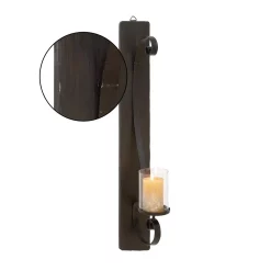 Wall Accents LITTON LANE Scrolled Wrought Iron Wall Sconce Candle Holder 14 Wall Accents LITTON LANE Scrolled Wrought Iron Wall Sconce Candle Holder -SAFAVIEH Shop black litton lane candle holders 68761 c3 1000