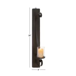 Wall Accents LITTON LANE Scrolled Wrought Iron Wall Sconce Candle Holder 18 Wall Accents LITTON LANE Scrolled Wrought Iron Wall Sconce Candle Holder -SAFAVIEH Shop black litton lane candle holders 68761 fa 1000