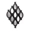 Wall Accents LITTON LANE Eclectic Large Black Diamond Mesh Metal Wall Sconce With Mirrors -SAFAVIEH Shop black litton lane candle holders 82900 64 1000