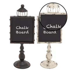Decorative Letters LITTON LANE 21 In. Rustic Wooden Chalkboards With White And Black Iron Stands (2-Pack) -SAFAVIEH Shop black litton lane decorative letters 20241 4f 1000