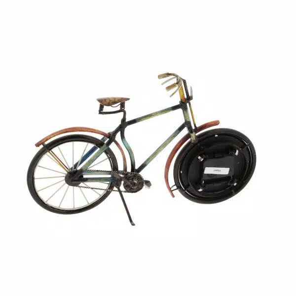 Table Clocks LITTON LANE 10 In. X 16 In. Iron Clock In Bicycle Frame 6 Table Clocks LITTON LANE 10 In. X 16 In. Iron Clock In Bicycle Frame - Image 4