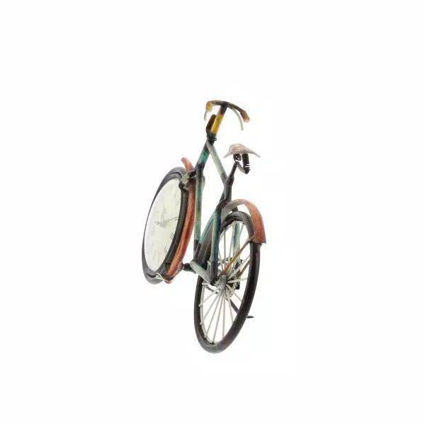 Table Clocks LITTON LANE 10 In. X 16 In. Iron Clock In Bicycle Frame 4 Table Clocks LITTON LANE 10 In. X 16 In. Iron Clock In Bicycle Frame - Image 2