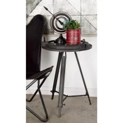 Table Clocks LITTON LANE 24 In. X 19 In. Iron Compass And Porthole Clock Table -SAFAVIEH Shop black litton lane table clocks 55959 31 1000