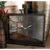 Table Clocks LITTON LANE 20 In. X 18 In. Black Iron And Clear Glass Horizontal Rectangular Table Clock 2 Table Clocks LITTON LANE 20 In. X 18 In. Black Iron And Clear Glass Horizontal Rectangular Table Clock -SAFAVIEH Shop black litton lane table clocks 67760 64 1000
