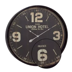 Wall Clocks LITTON LANE 35 In. Old World Inspired Vintage Round Wall Clock 8 Wall Clocks LITTON LANE 35 In. Old World Inspired Vintage Round Wall Clock -SAFAVIEH Shop black litton lane wall clocks 52128 4f 1000