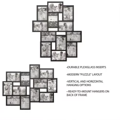 Picture Frames Lavish Home 12-Opening 4 In. X 6 In. Black Picture Frame Collage -SAFAVIEH Shop black matt lavish home picture frames hw0200067 4f 1000