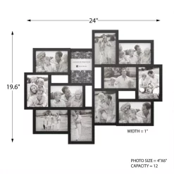Picture Frames Lavish Home 12-Opening 4 In. X 6 In. Black Picture Frame Collage -SAFAVIEH Shop black matt lavish home picture frames hw0200067 c3 1000