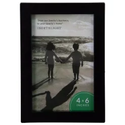Picture Frames Northlight 7.25″ Solid Rectangular 4″ X 6″ Photo Picture Frame With Easel Back – Matte Black