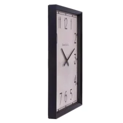 Wall Clocks Pinnacle Modern Square Black Wall Clock -SAFAVIEH Shop black pinnacle wall clocks 1503 6106low 4f 1000