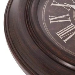 Wall Clocks Pinnacle 30 In. Glenmont Oil Rubbed Bronze Wide Framed Roman Numeral Wall Clock -SAFAVIEH Shop black pinnacle wall clocks 1805 3766 1f 1000