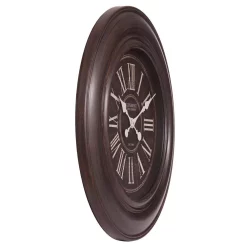 Wall Clocks Pinnacle 30 In. Glenmont Oil Rubbed Bronze Wide Framed Roman Numeral Wall Clock -SAFAVIEH Shop black pinnacle wall clocks 1805 3766 4f 1000
