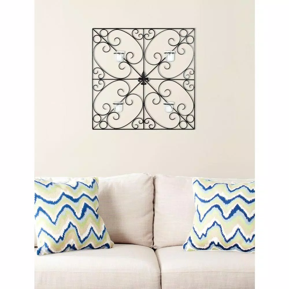 Wall Accents Safavieh Votive Black Wall Decor Candle Sconce 5 Wall Accents Safavieh Votive Black Wall Decor Candle Sconce - Image 3