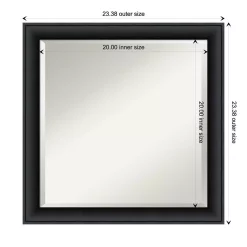 Mirrors Amanti Art Nero 23 In. W X 23 In. H Framed Square Beveled Edge Bathroom Vanity Mirror In Black Satin 14 Mirrors Amanti Art Nero 23 In. W X 23 In. H Framed Square Beveled Edge Bathroom Vanity Mirror In Black Satin -SAFAVIEH Shop black satin amanti art mirrors dsw4404645 1f 1000