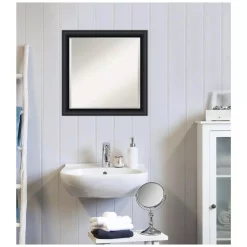 Mirrors Amanti Art Nero 23 In. W X 23 In. H Framed Square Beveled Edge Bathroom Vanity Mirror In Black Satin 15 Mirrors Amanti Art Nero 23 In. W X 23 In. H Framed Square Beveled Edge Bathroom Vanity Mirror In Black Satin -SAFAVIEH Shop black satin amanti art mirrors dsw4404645 44 1000