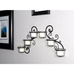 Wall Accents Stonebriar Collection Black Candle Wall Sconce (Set Of 2) 10 Wall Accents Stonebriar Collection Black Candle Wall Sconce (Set Of 2) -SAFAVIEH Shop black stonebriar collection candle holders br cn 5098bc 1f 1000