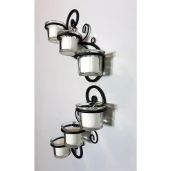 Wall Accents Stonebriar Collection Black Candle Wall Sconce (Set Of 2)