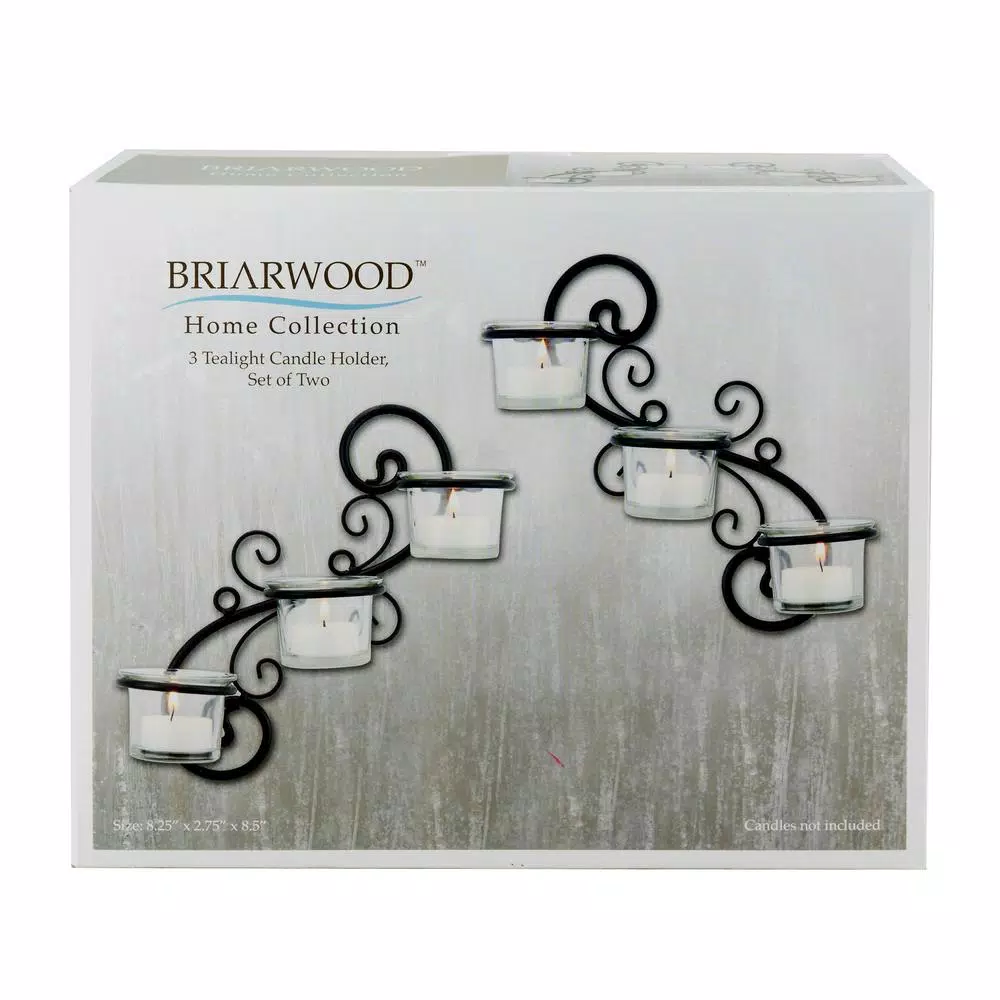 Wall Accents Stonebriar Collection Black Candle Wall Sconce (Set Of 2) 4 Wall Accents Stonebriar Collection Black Candle Wall Sconce (Set Of 2) - Image 2