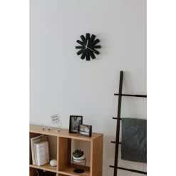Wall Clocks Umbra Ribbon 12 In. Black Wall Clock -SAFAVIEH Shop black umbra wall clocks 118070 040 1f 1000
