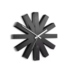 Wall Clocks Umbra Ribbon 12 In. Black Wall Clock