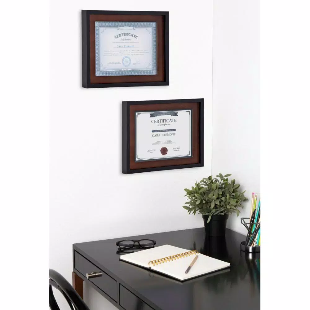 DesignOvation LeMans 8.5 In. X 11 In. Black/Walnut Brown Picture Frames (Set Of 4) 8 DesignOvation LeMans 8.5 In. X 11 In. Black/Walnut Brown Picture Frames (Set Of 4) - Image 6