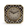 Table Clocks Zentique Black And White Pattern With Gold Trimmed Rounded Square Table Clock 2 Table Clocks Zentique Black And White Pattern With Gold Trimmed Rounded Square Table Clock -SAFAVIEH Shop black white pattern zentique table clocks pc073 64 1000