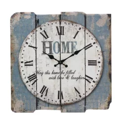 Wall Clocks Stonebriar Collection Worn Blue Roman Numeral Wall Clock