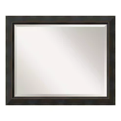 Mirrors Amanti Art Signore 33 In. W X 27 In. H Framed Rectangular Bathroom Vanity Mirror In Bronze -SAFAVIEH Shop bronze amanti art mirrors dsw3572562 1f 1000