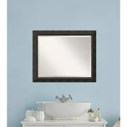 Mirrors Amanti Art Signore 33 In. W X 27 In. H Framed Rectangular Bathroom Vanity Mirror In Bronze