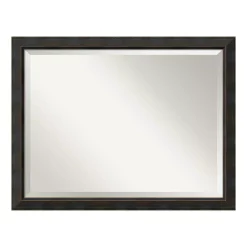 Mirrors Amanti Art Signore 45 In. W X 35 In. H Framed Rectangular Beveled Edge Bathroom Vanity Mirror In Bronze
