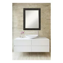 Mirrors Amanti Art Signore 23 In. W X 29 In. H Framed Rectangular Beveled Edge Bathroom Vanity Mirror In Bronze -SAFAVIEH Shop bronze amanti art mirrors dsw4016453 31 1000