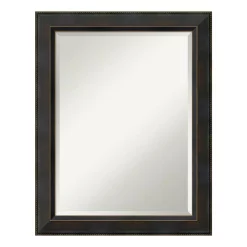 Mirrors Amanti Art Signore 23 In. W X 29 In. H Framed Rectangular Beveled Edge Bathroom Vanity Mirror In Bronze