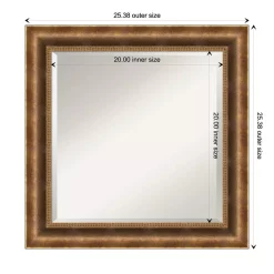 Mirrors Amanti Art Manhattan Bronze 25.38 In. X 25.38 In. Bathroom Vanity Wall Mirror -SAFAVIEH Shop bronze bronze amanti art mirrors dsw4404643 1f 1000