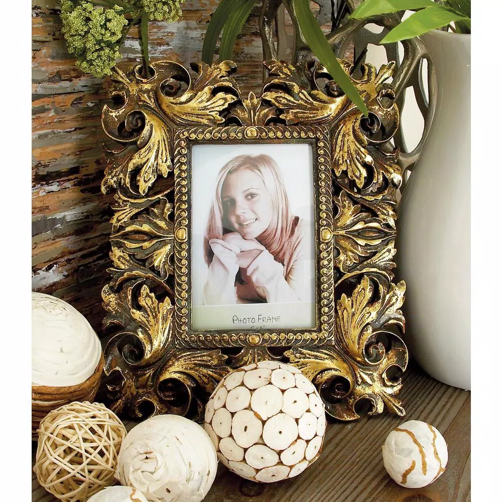 Picture Frames LITTON LANE Rustic 1-Opening Bronze Scrollwork Photo Frames (Set Of 2) 3 Picture Frames LITTON LANE Rustic 1-Opening Bronze Scrollwork Photo Frames (Set Of 2)