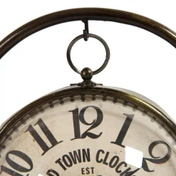 Table Clocks Zentique Pendulum Sphered Distressed Gold Table Clock -SAFAVIEH Shop bronze zentique table clocks pc082 4f 1000