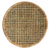 Wall Accents 3R Studios Handwoven Beige And Green Rattan Wall Decor