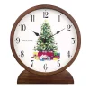 Table Clocks Bulova Holiday Sounds Hardwood Case Table Clock