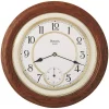 Wall Clocks Bulova 14 In. Solid Oak Wall Clock 1 Wall Clocks Bulova 14 In. Solid Oak Wall Clock -SAFAVIEH Shop brown bulova wall clocks c4596 64 1000