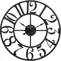 Wall Clocks Bulova 45 In. H X 45 In. W Round Wall Clock