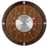 Wall Clocks Bulova 30 In. H X 30 In. W Zebrawood Veneer Outer Case Round Wall Clock -SAFAVIEH Shop brown bulova wall clocks c4874 64 1000