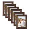 Picture Frames DesignOvation Kieva 5 In. X 7 In. Brown Picture Frame (Set Of 6) -SAFAVIEH Shop brown designovation picture frames 211234 64 1000