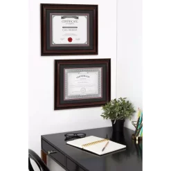 Picture Frames DesignOvation Watson 11×14 Matted To 8.5×11 Brown Picture Frame Set Of 4 -SAFAVIEH Shop brown designovation picture frames 211533 fa 1000