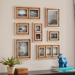 Home Decorators Collection Home Decorators Collection Natural Wood And Gold Gallery Wall Picture Frames (Set Of 7) -SAFAVIEH Shop brown home decorators collection picture frames 7005lwd 40 1000