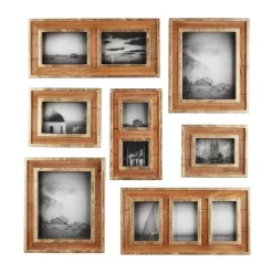 Home Decorators Collection Home Decorators Collection Natural Wood And Gold Gallery Wall Picture Frames (Set Of 7)