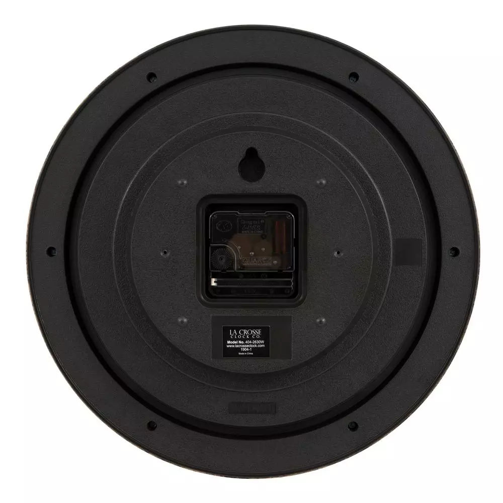Wall Clocks La Crosse Technology 12 In. H Round Brown Plastic Wall Clock With Silent Movement 4 Wall Clocks La Crosse Technology 12 In. H Round Brown Plastic Wall Clock With Silent Movement - Image 2