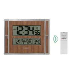 Wall Clocks La Crosse Technology Atomic Digital Wall Clock With Indoor & Outdoor Temperature -SAFAVIEH Shop brown la crosse technology wall clocks bbb86088 1f 1000
