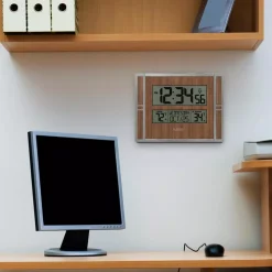 Wall Clocks La Crosse Technology Atomic Digital Wall Clock With Indoor & Outdoor Temperature -SAFAVIEH Shop brown la crosse technology wall clocks bbb86088 31 1000