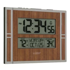 Wall Clocks La Crosse Technology Atomic Digital Wall Clock With Indoor & Outdoor Temperature -SAFAVIEH Shop brown la crosse technology wall clocks bbb86088 4f 1000