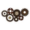 Wall Clocks LITTON LANE 17 In. X 34 In. Rustic Industrial Gears Wall Clock In Distressed Iron -SAFAVIEH Shop brown litton lane wall clocks 13498 64 1000