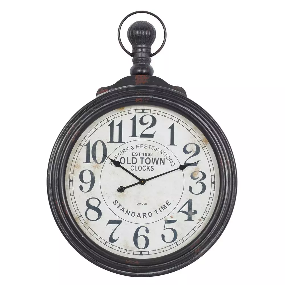 Wall Clocks LITTON LANE 39 In. X 28 In. Wood Wall Clock 3 Wall Clocks LITTON LANE 39 In. X 28 In. Wood Wall Clock