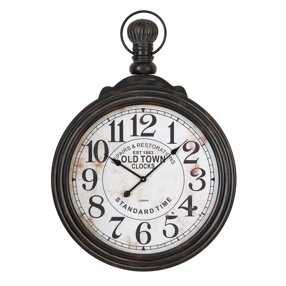 Wall Clocks LITTON LANE 39 In. X 28 In. Wood Wall Clock 4 Wall Clocks LITTON LANE 39 In. X 28 In. Wood Wall Clock - Image 2